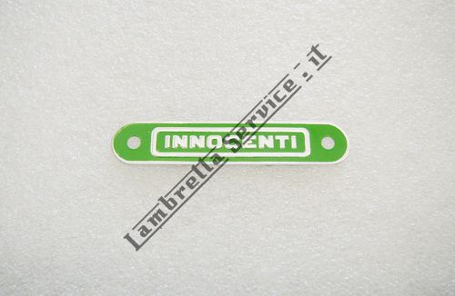 Foto del prodotto - Scritta dietro sella “Innocenti” fondo verde